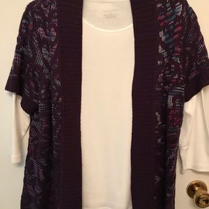 Christopher and Banks purple knit sweater